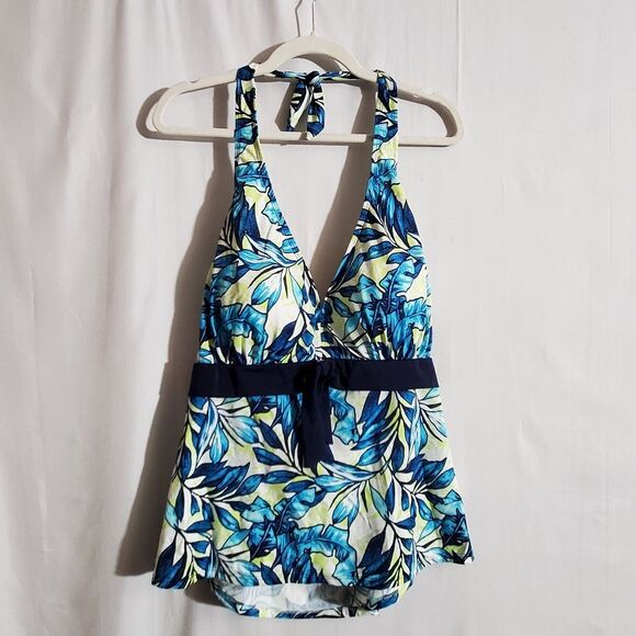 Swimsuits For All | Blue Tankini Halter Top | Size 24 | NWT - Picture 1 of 7